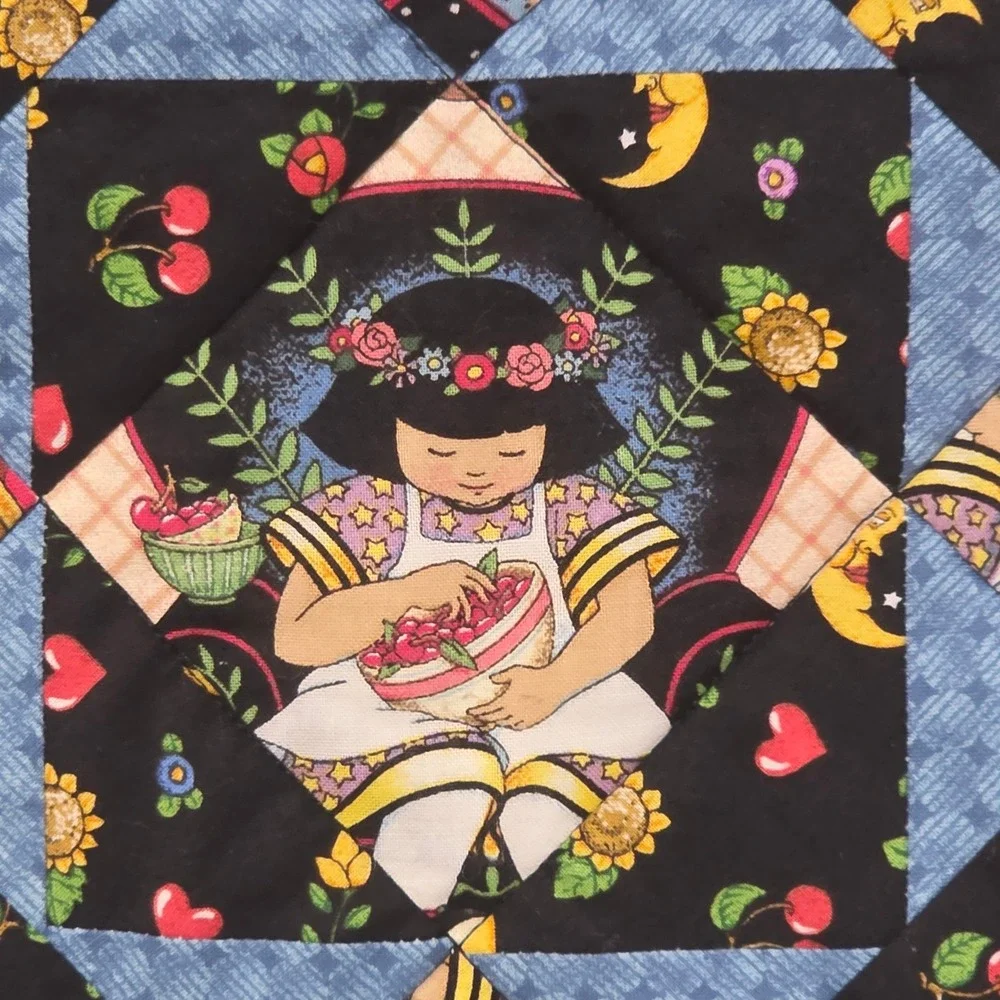 Mary Engelbreit Life is Just a Chair of Bowlies Wall Hanging Folk Art 34.5x34